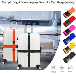 Straight Shaped Luggage Straps for Suitcase, Polyester Luggage Belt with Adjustable Release Buckle Travel Bag Closure Accessory