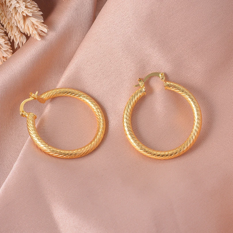 Africa Gold Color earrings For women Girls  Jewelry Ghana Nigeria Congo Sudan Somalia Uganda Zimbabwe Zambia Liberia