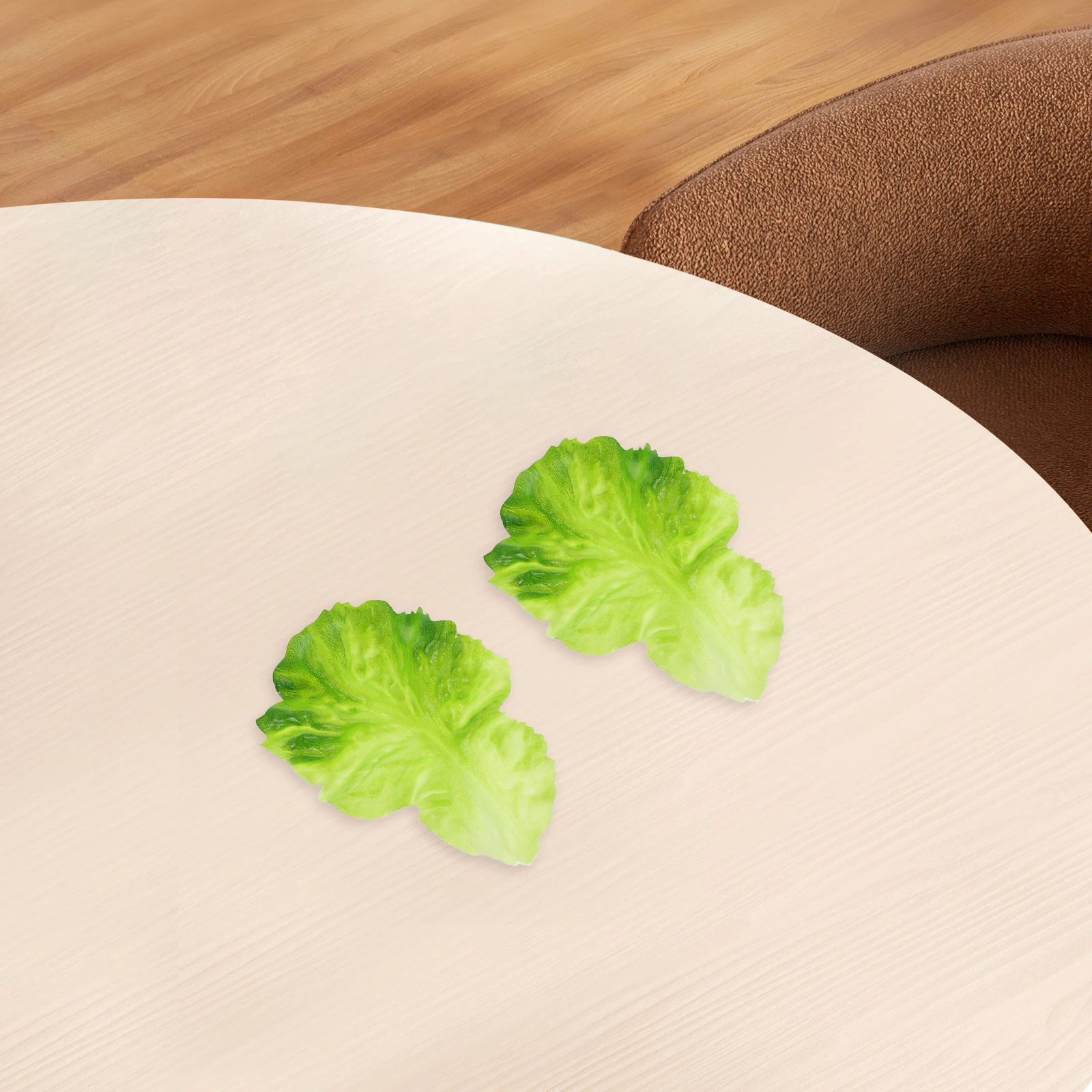 

Simulated Vegetable Leaves Artificial Foods Fake Lettuce Leaf Prop Realistic Veggies
