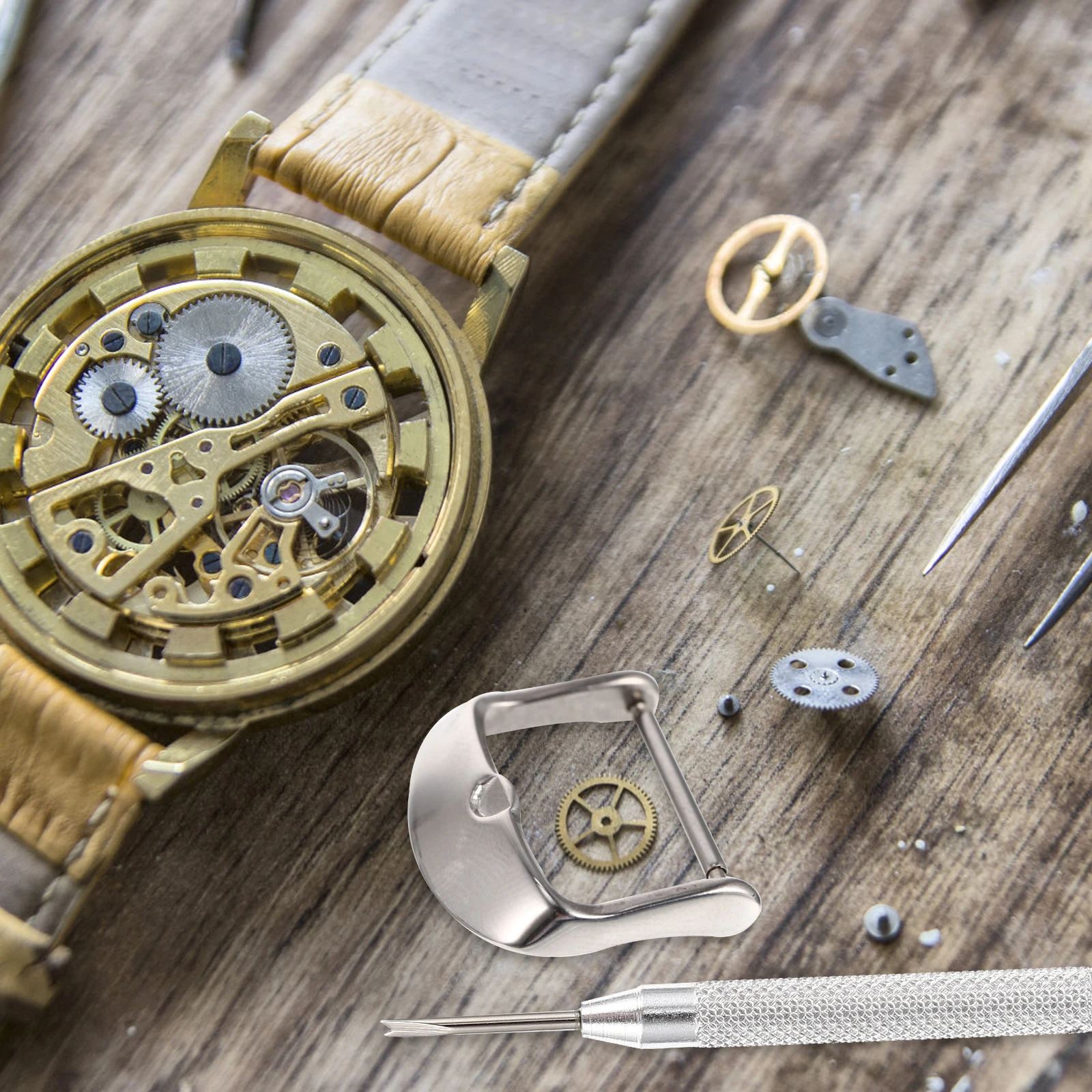 

Stainless Steel Replaceable for Watchb Durable Adjustable Watch Watch Replaceable Buckle Strap Supplies