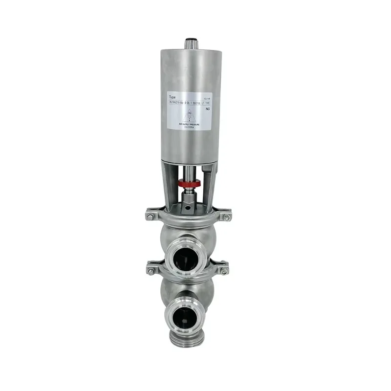 

Compass Stainless Steel Diverter Valve Sanitary Pneumatic Double Seat Reversing Clamped Water Control Shut Off Valve
