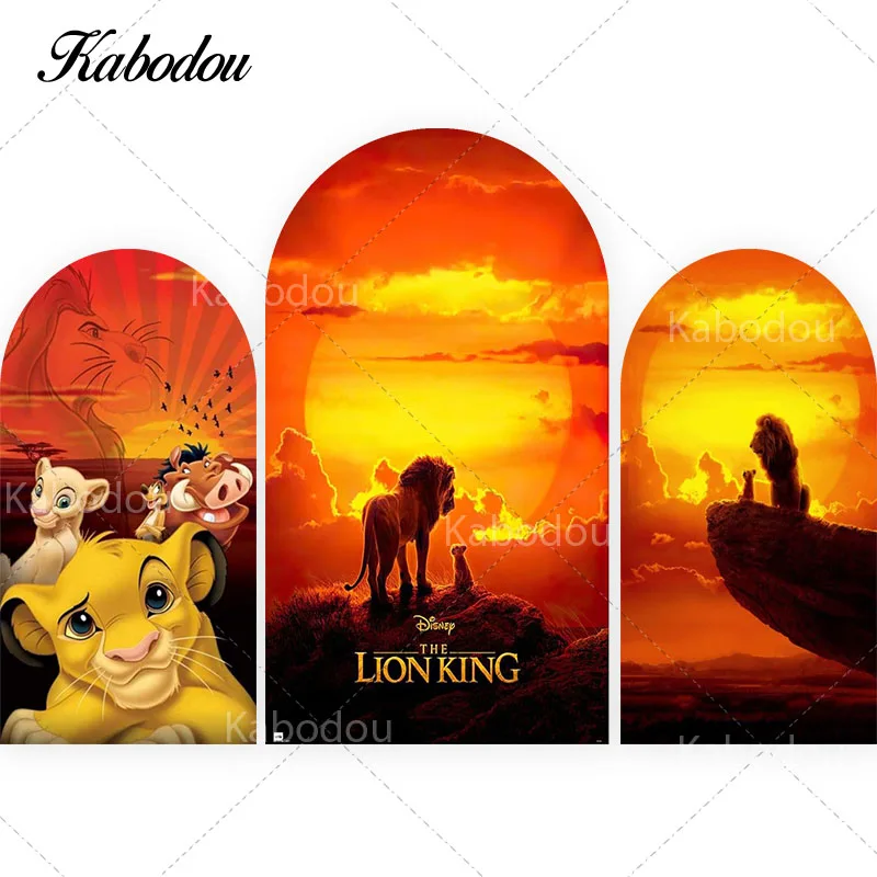 The Lion King Arch Photo Backdrop Arched Wall Disney Cartoon Kids Birthday Little Simba On Sunset Chiara Photography Background