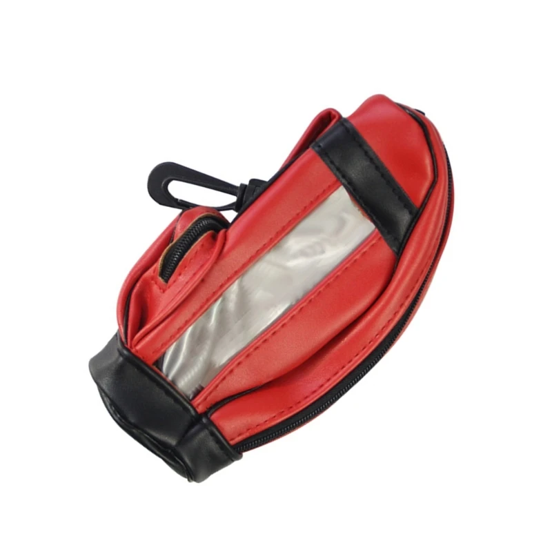 Bolsa transporte para bola golfe PU Couro Bolsa armazenamento golfe Mini Bolsa armazenamento bolsa golfe