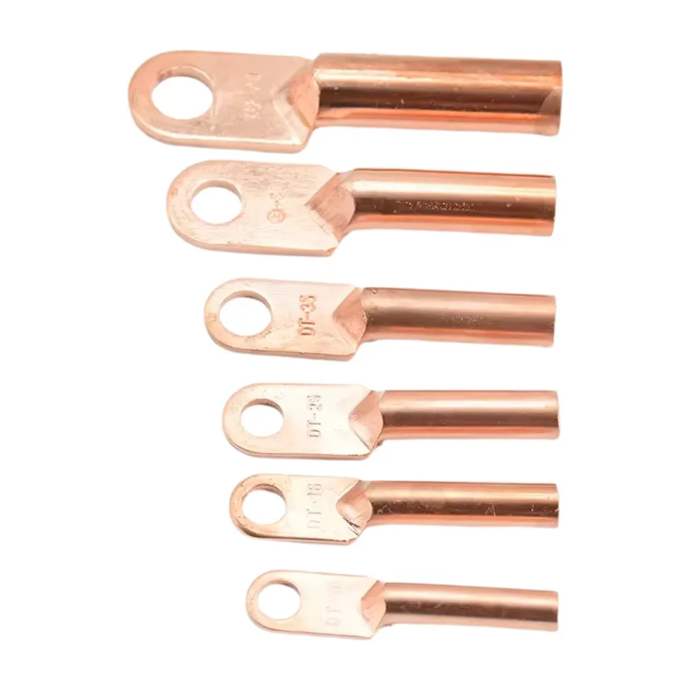 1PC Copper Cable Terminal Crimping Type Connector Tube for DT-10 DT-16 DT-25 DT-35 DT-50 DT-70 Mm2 Electrical Wiring Accessory