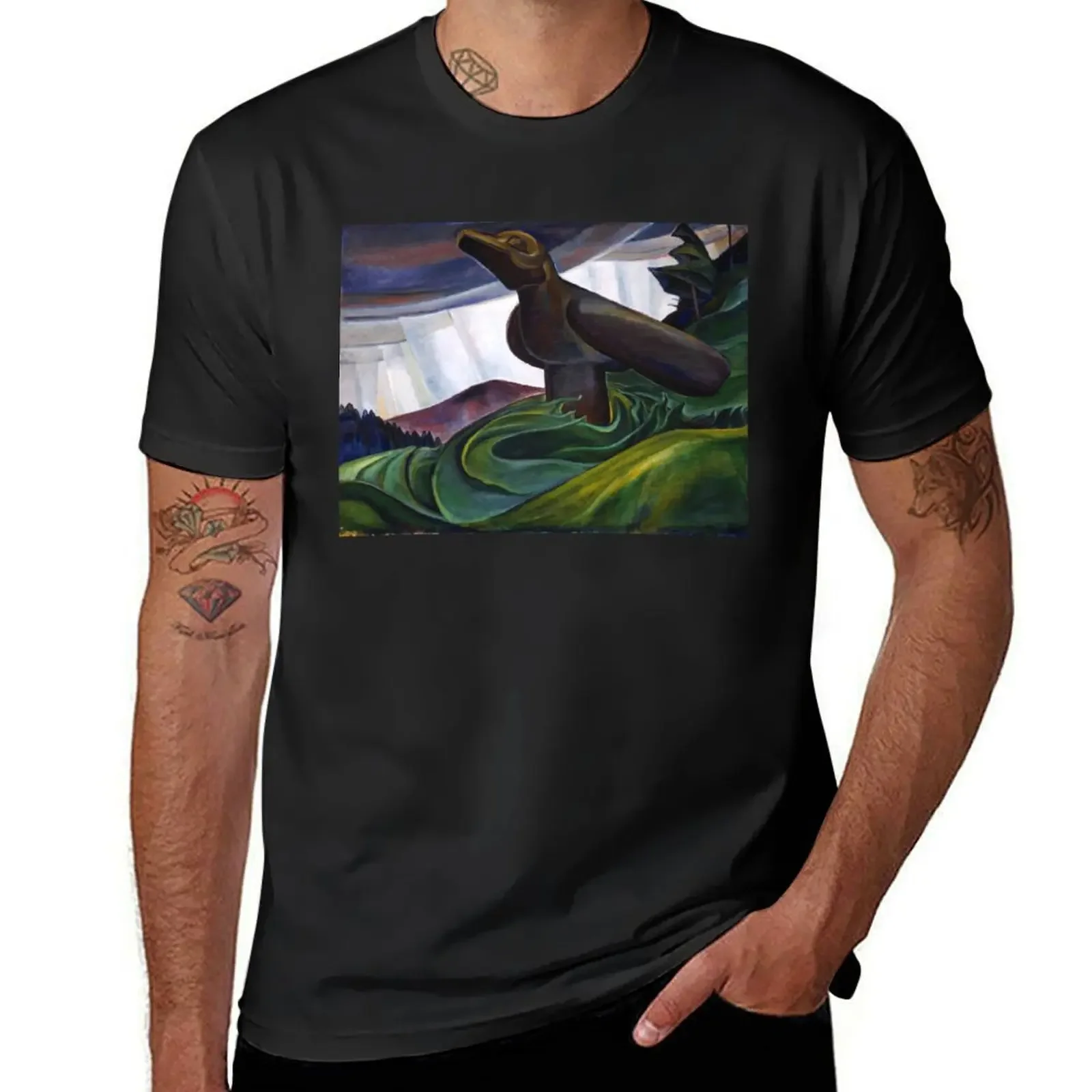 Emily Carr - Big Raven T-Shirt cheap stuff blanks plus size clothes men t shirts high quality