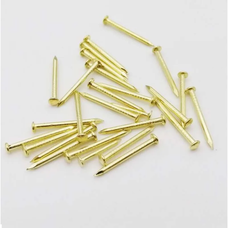 10-100pcs Dia 1.2mm 1.5mm 2mm 3mm Pure Copper Brass Small Mini Round Head Nail for Furniture Hinge Drum Jewelry Chest Box