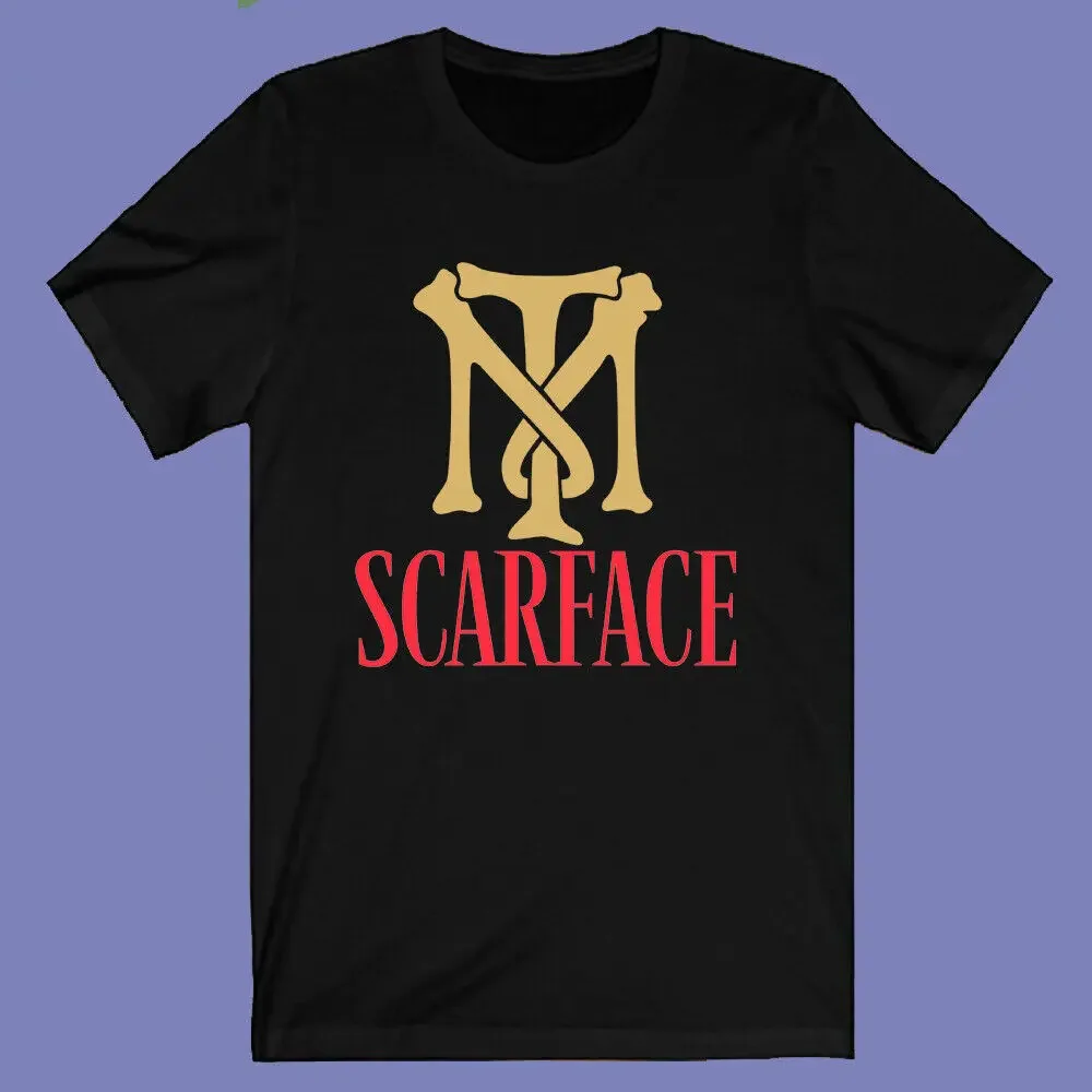 Tony Montana Scarface Famous Classic Movie Men's Black T shirt Size S 3XL