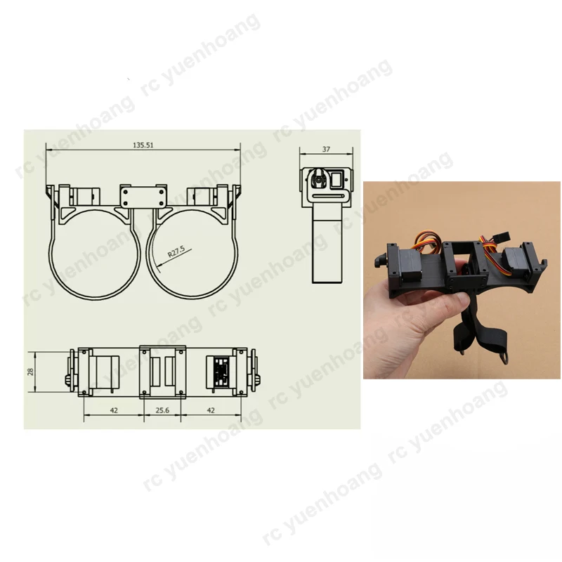 1PCS Adjustable Remote Control Distance Cable Tie Launcher Airdrop Release Thrower Load 1kg for FPV RC Aircraft Payload Drop