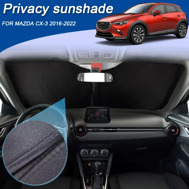 Car Blackout Privacy Window Shades For MAZDA CX-3 2016-2022 Auto Anti-UV Heat Insulation Protect Cover Travel Camping Sleeping