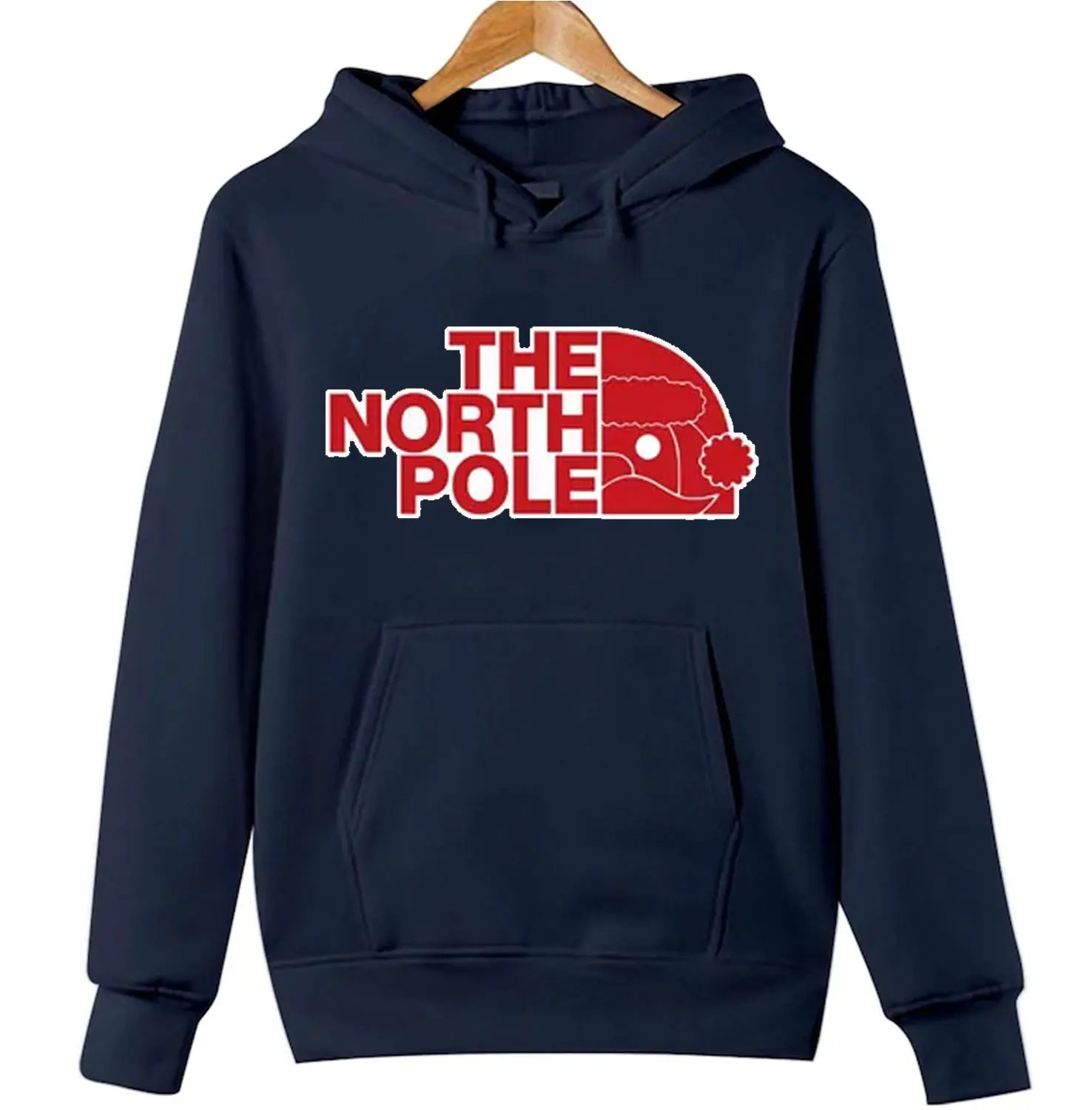 Sudadera con capucha navideña The NORTH POLE Santa Navidad Unisex Nuevo en sudaderas con capucha Meery Sudadera con capucha Regalo de Navidad para hombres Mujeres Streetwear Jersey