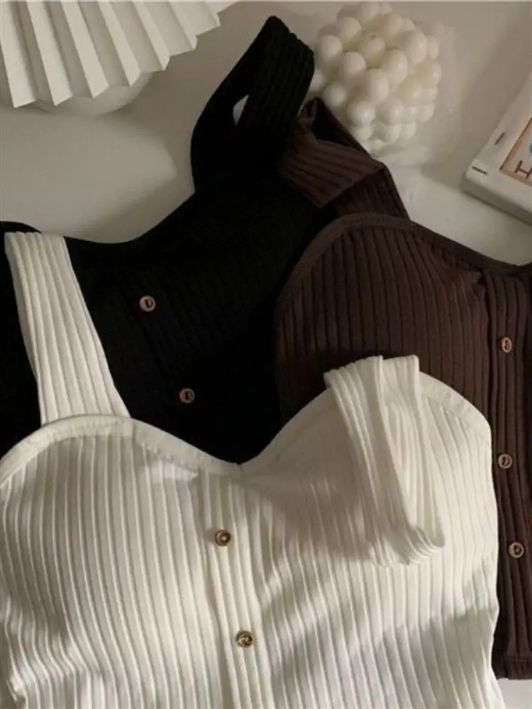 New Women's Strap Vest Inner Wear Outer Wear Chest Pad Tube Top Base Layer Wrap Back Beautiful Back Internet Celebrity Hot Se...