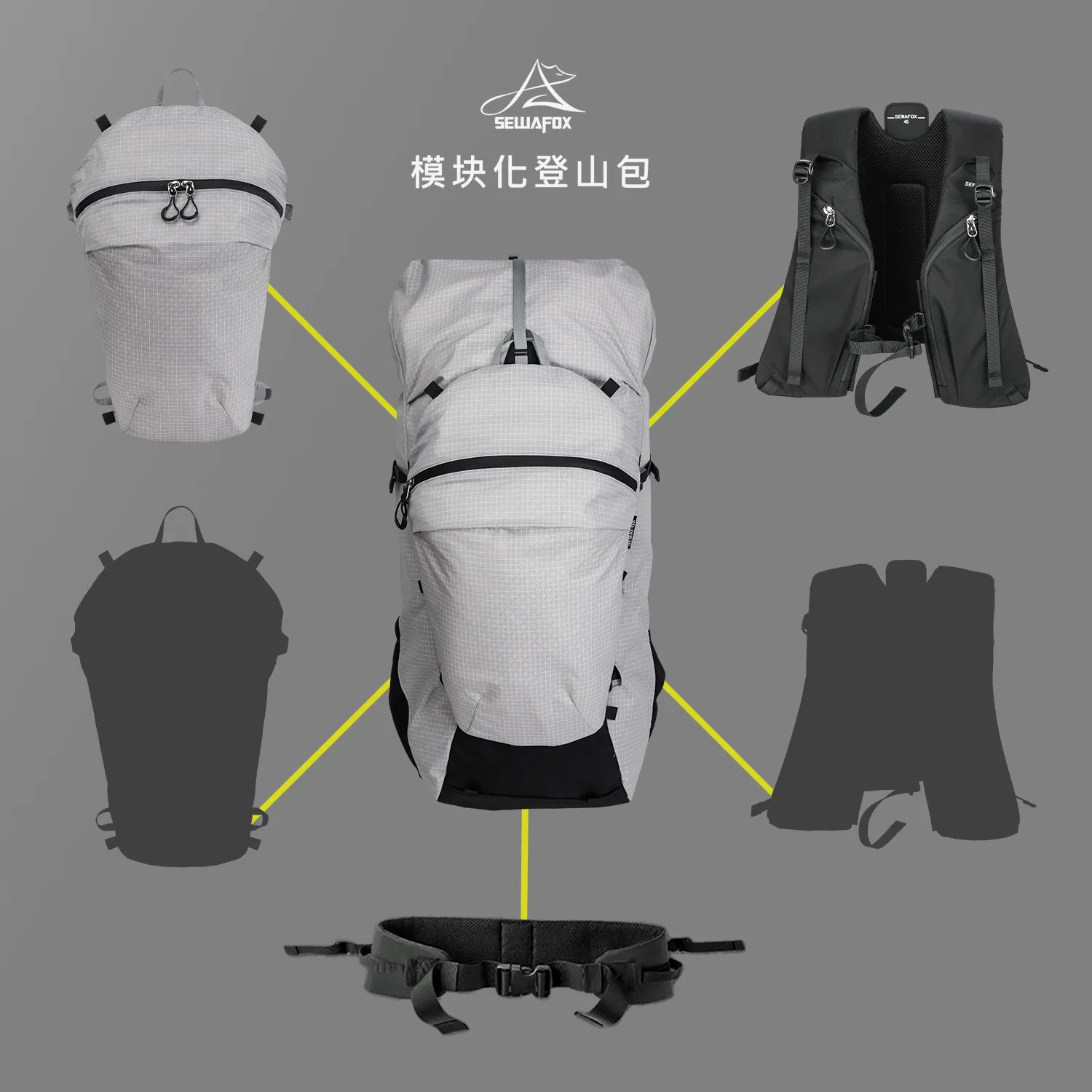 45L Outdoor Travel Backpack Waterproof Camping Backpack Trekking Sports Travel Hiking Lightweight Climbing Backpack