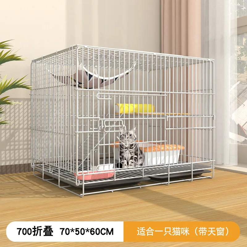 Cat Cage Home Villa with Toilet Indoor Super Folding Cat House Small Cage Cat Nest image 5