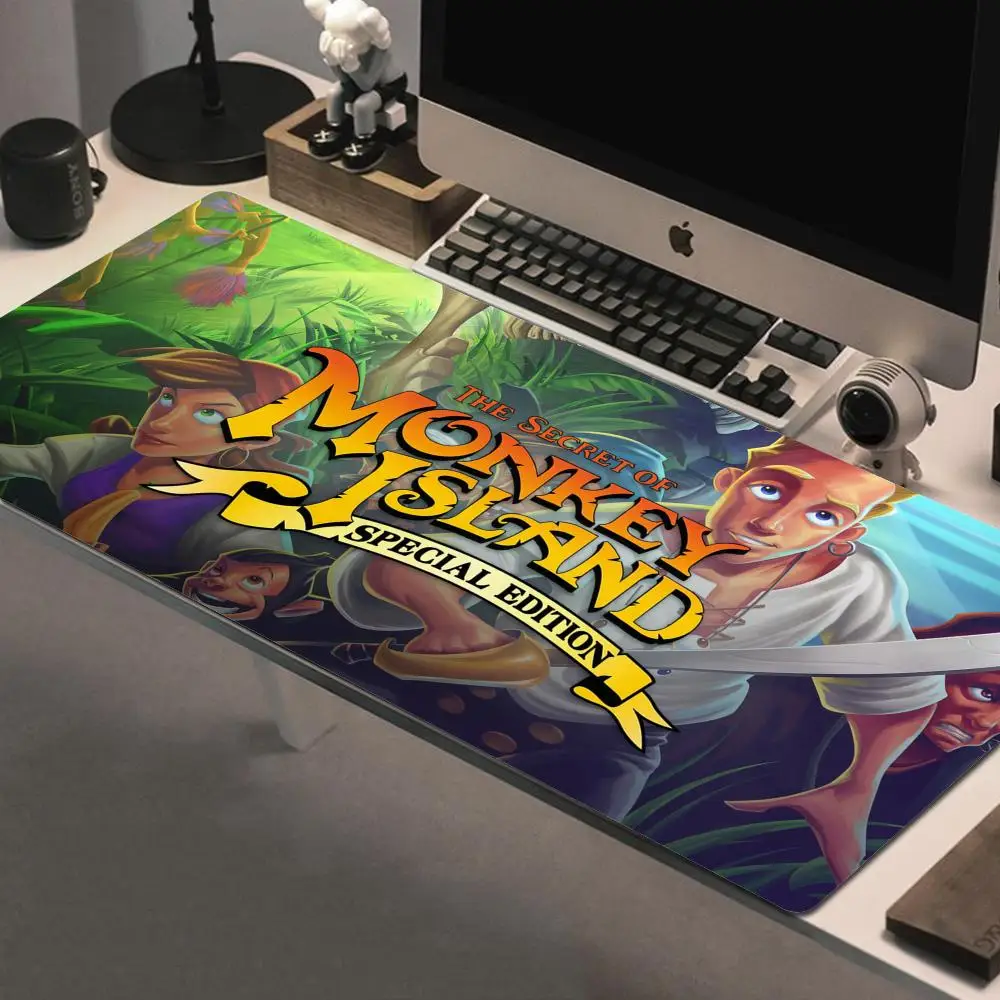 

Kawaii Mouse Pad M-Monkey Island Mausepad Gamer Pads Gaming Mat Rubber Keyboard Pc Extended Accessories Cabinet Xxl Mause Mats