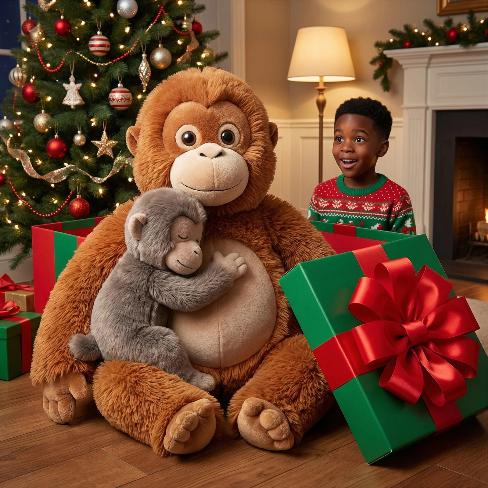 

Милая плюшевая игрушка-обнимашка в виде обезьянки, мягкая и нежная плюшевая кукла, очаровательный подарок на день рождения, декор для дома для детей и взрослых