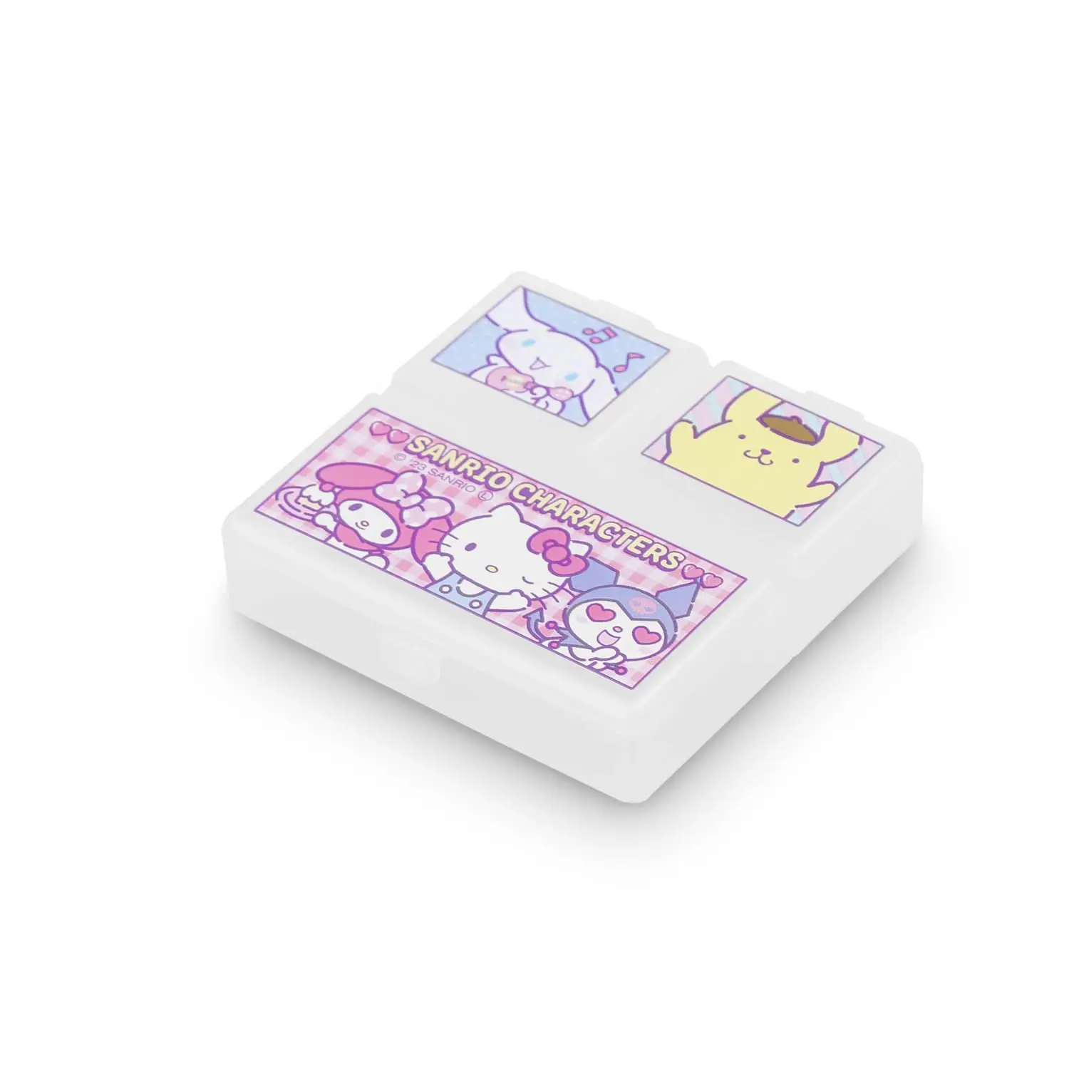 

Sanrio Hello Kitty Cinnamoroll 6 Compartments Movable Baffle Pill Case Portable Storage Box Cute Small Medical Chest for Girl