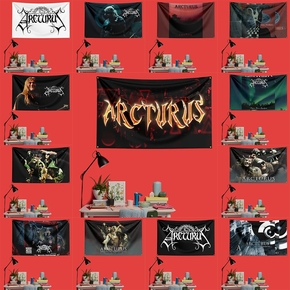 Arcturus Progressive Metal Flag 3x5 FT 90x150cm Polyester Decorative Banner Tapestry For Music Fans Bedroom Wall Decoration