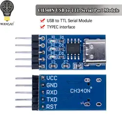 TYPE-C USB to TTL Serial Port CH340N Module CH340 DC 5V/3.3V Upgrade MCU Download Brush Line
