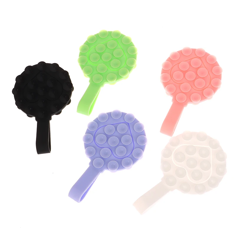 1PC Love Heart Ventosa bifacciale Maniglia portatile Tipo Staffa Ventosa in silicone Staffa per telefono cellulare