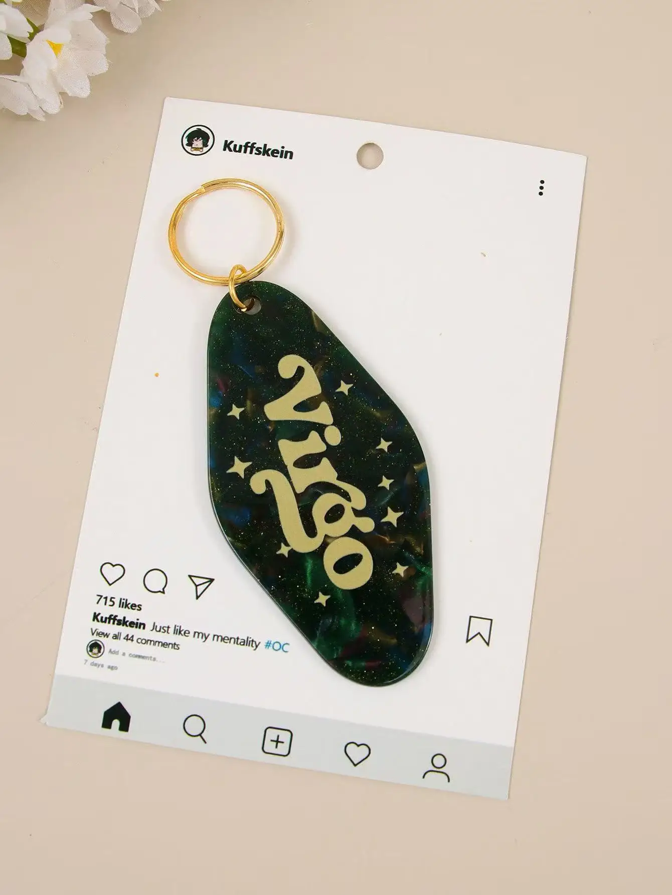 20 قطعة/الوحدة عبر الحدود الساخن DIY كوكبة فلاش الوردي الاكريليك بطاقة الماس قلادة مفتاح سلسلة حقيبة قلادة #4