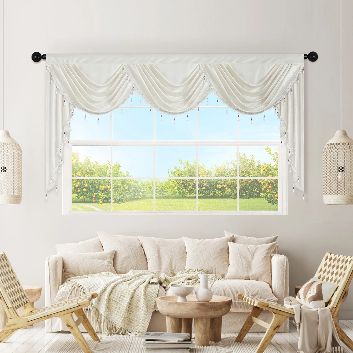 1pc European Luxury Style Window Valance ,Rod Pocket,Italy Velvet Fabric Curtain Valance for Living Room,Home Decor