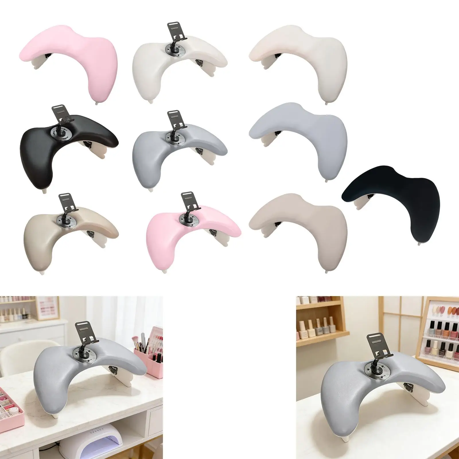 Nail Rest Pillow PU Leather Hand Holder Foldable Cushion Nail Accessories for Nail Design and Art Studio