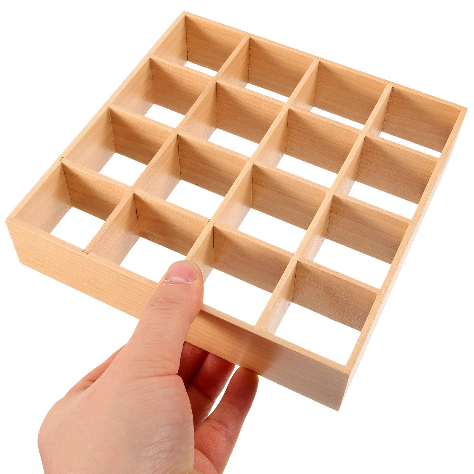 16 Grid Storage Rack Mini House Decor Miniature Furniture Model Display Shelves Toy Bookshelf Decorate Wooden