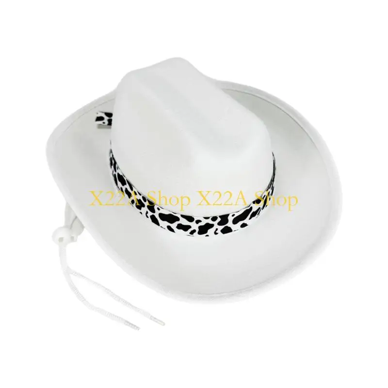 Unique Quirky Cow Accent Childrens Cowboy Hats Premium Fabric Fashion Accessory For Party Occasion