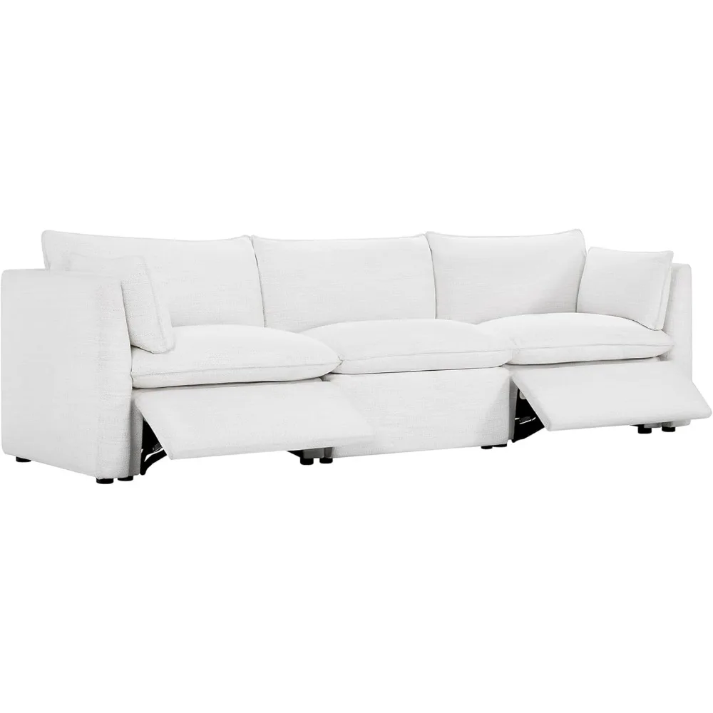 

Power Sectional Down Filled 3 Seat Sofa, Comfty Feather Power Modular Sofa, FSC Certified Modern Cloud Couch with Electric