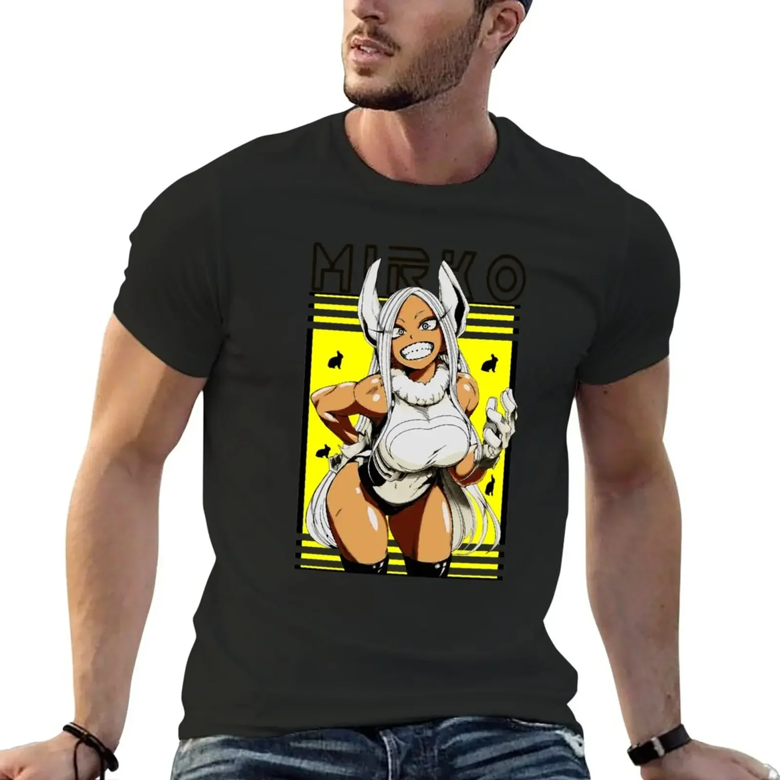 My Hero Academia Rabbit Hero Mirko T-Shirt Short clothes customizeds plus sizes men clothing sleeve tee hippie  mens t shirts