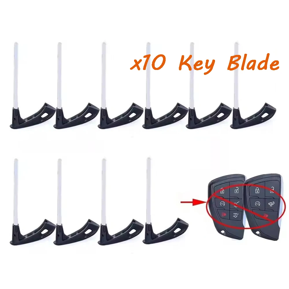 

10 Remote Blank Key Blade for GMC Yukon for Chevrolet Silverado Suburban Tahoe 2021 2022 2023 2024 2025 for Buick YG0G21TB2