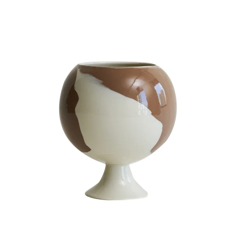 Ceramic Vase Irregular Grain Spherical Flower Vase Floral Arrangement Accessories Hydroponics Home Decoration Accessories