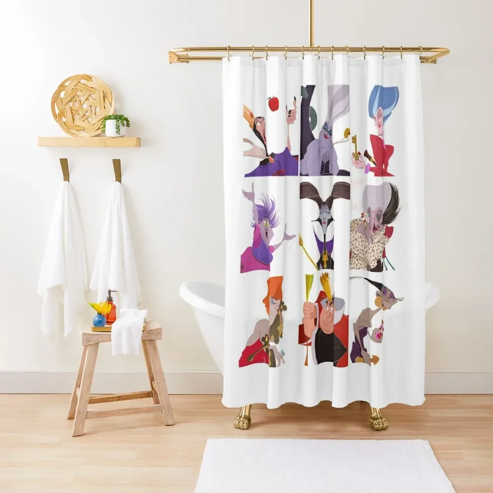 2D Villains Shower Curtain Shower Set For Shower Bathroom And Products For Bathroom Curtain