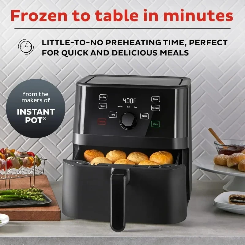 Air Fryer with Accessories Customizable Smart Cooking Programs for Crisping Baking Roasting and Warming