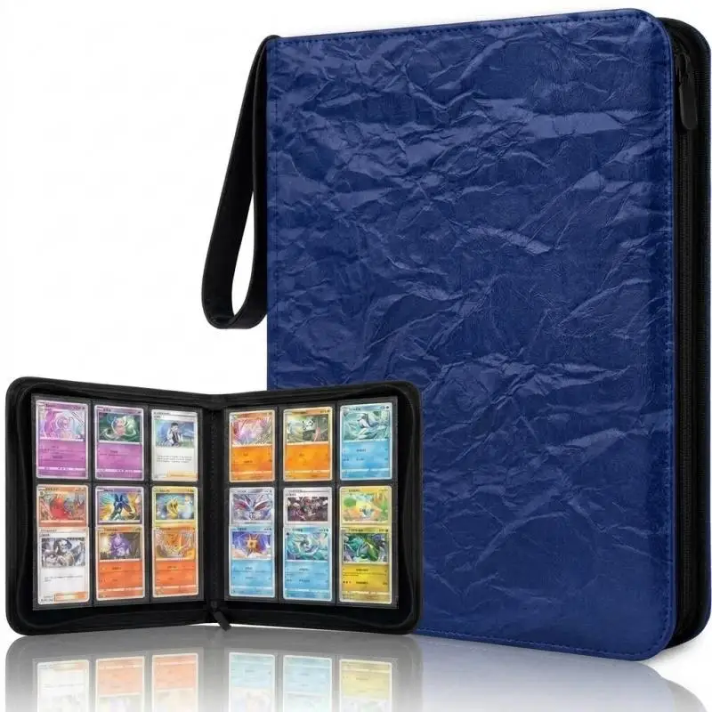 360 Pockets Card Binder Sleeves With Zipper Double Sided Pockets Card Holder Portable Carry Card Case For Trading Card Storage