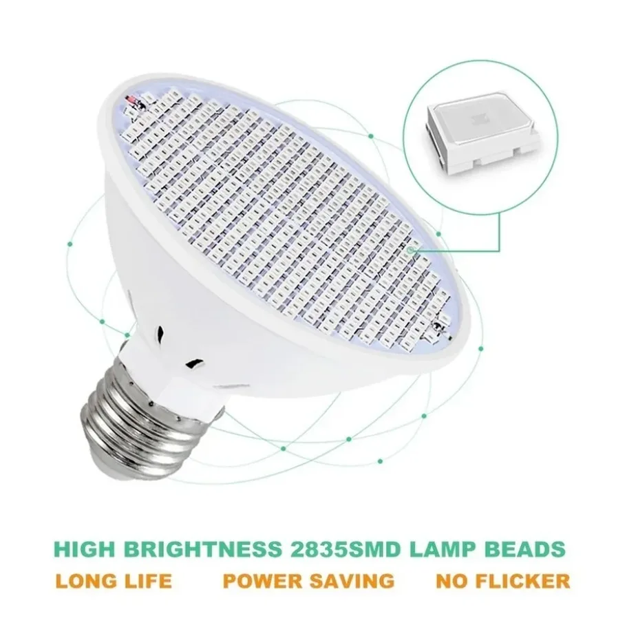 E27 LED Red Blue Spectrum Phytolamp AC85-265V Long Life LED Plant Growth Lamp for Indoor Plants Seedling Hydroponics Greenhouse