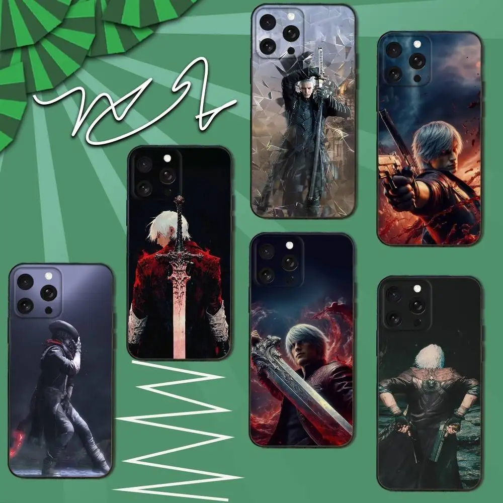 

D-Devil DMC May CryS Phone Case For iPhone 12,13,14,11,12,17,16,15,Plus,Pro Max,XS,X,XR,SE,Mini,Soft Silicone Black Cover