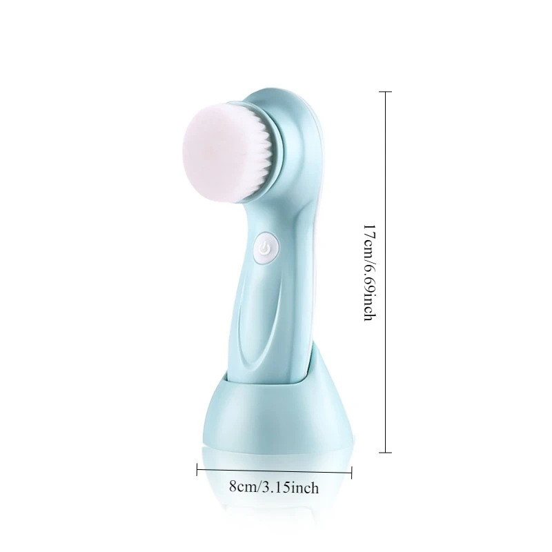 전기 페이셜 클리너 3 IN 1 페이스 클렌징 브러시 워시 머신 스파 스킨 케어 마사지 블랙 헤드 청소 충전