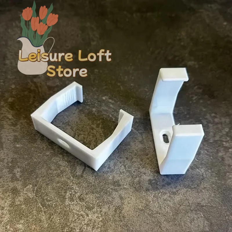 Power Strip Mounting Holder 2Pcs 3D Printed Outlet Fixer White Black for Home Workshop Cable Organization