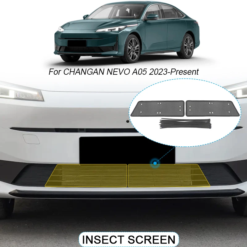 

2pcs Car Insect-proof Air Inlet Protection Cover Insert Vent Racing Grill Filter Net Accessory For CHANGAN NEVO A05 2023-2025