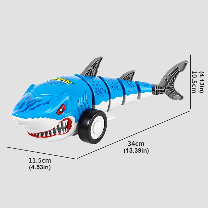Rc Shark Car 2.4G Remote Control Cars 360 Degree Rotating Swing Tail Children's Radio Controlled Vehicles Electric Animals Toys