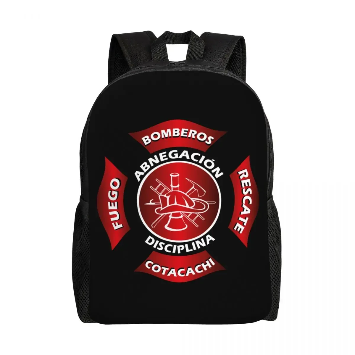 

Custom Bomberos Firefighter Backpack for Women Men College School Students Bookbag Fits 15 Inch Laptop Fireman Fire Rescue Bags