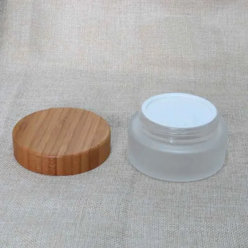 10pcs 5g 15g 30g 50g 100g Bamboo Bottle Cream Jar Nail Art Cream Refillable Cosmetic Makeup Container Bottle Storage Box