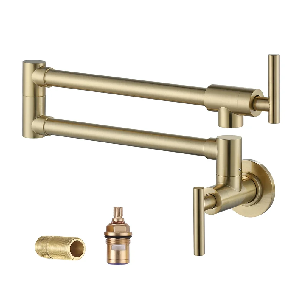 Faucet Factory Wholesale Profession Wall Mounted Pot Filler Faucet Tap Folding Kitchen Faucets