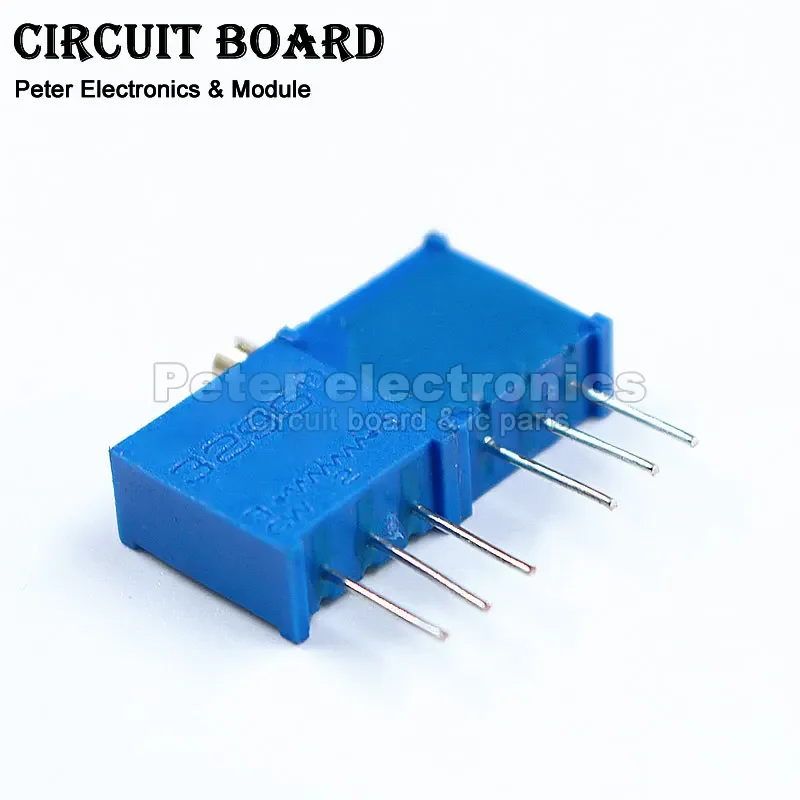 10Pcs 3296W Potentiometer Precision Adjustable Resistors Multi-Turn Trimmer 50 100 200 500 1K 2K 5K 10K 20K 50K 100K 200K 500K