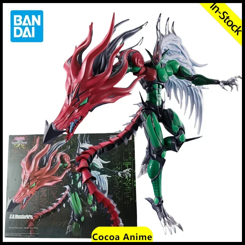 

In Stock Bandai Original Genuine SHM E·HERO Flame Wingman Action Figure Gundam Model Kit Collection Model Toys Gifts for Boys
