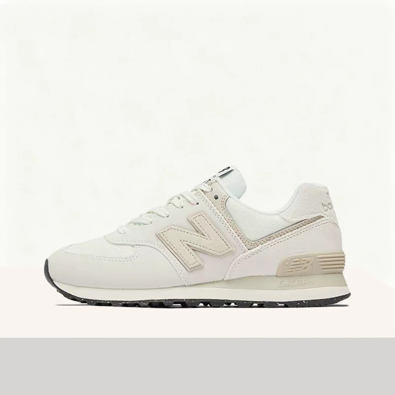 New Balance NB574 Unisex Beige/Black Low-Top Runners – Breathable Durable Sole & Versatile Comfortable Everyday Fit U574OF2
