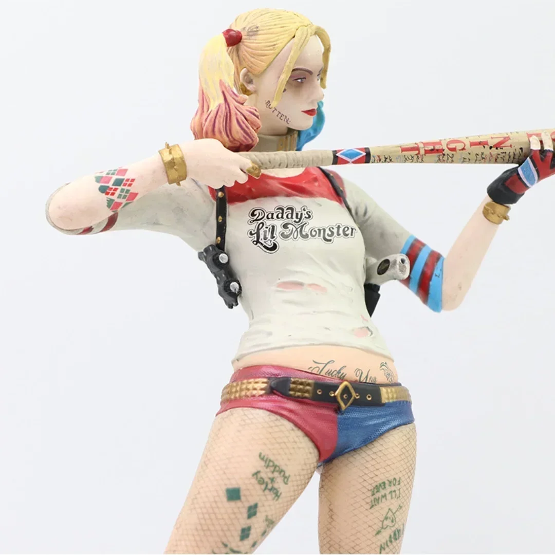 23cm Escuadrón Suicida DC chica fea Harley Quinn muñeca de movilidad conjunta juguetes Pvc Anime estatuilla modelo decoración de escritorio regalos