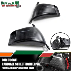 Acessórios da motocicleta Pinça Dianteira Guarda Tampa Do Radiador do Dissipador de Calor De Fibra De Carbono Para a DUCATI Panigale V4 V4S V4 Streetfighter/S