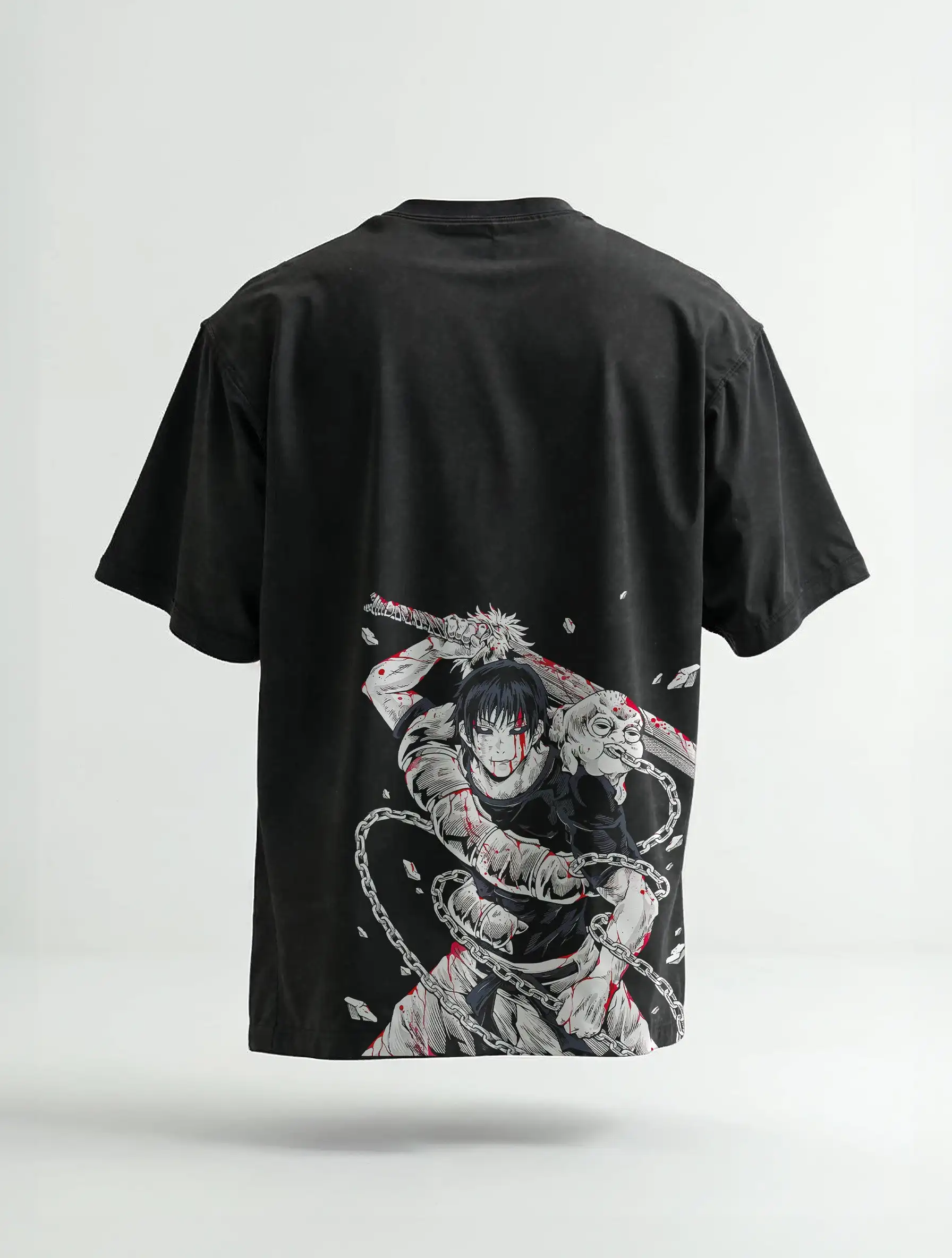 Jujutsu Kaisen T-shirt graphique délavé à l'acide surdimensionné Y2k T-shirt hommes femmes coton lourd à manches courtes décontracté vêtements amples t-shirts